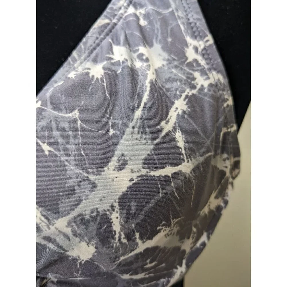MICHAEL KORS BIKINI Top Size P Gray Paint Splatter Bin C